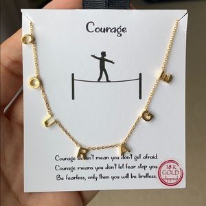 Courage gold necklace